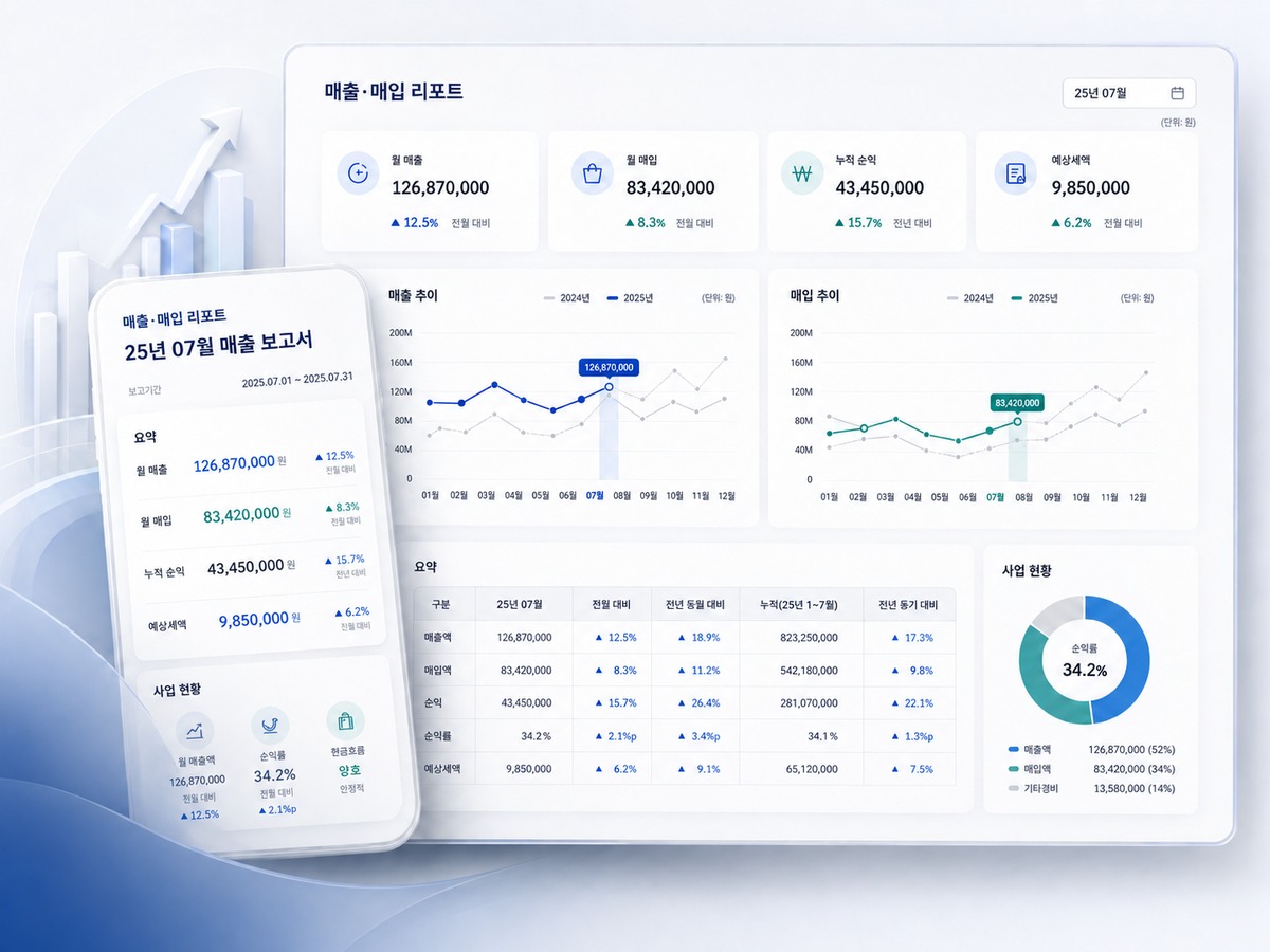 매출·매입 리포트